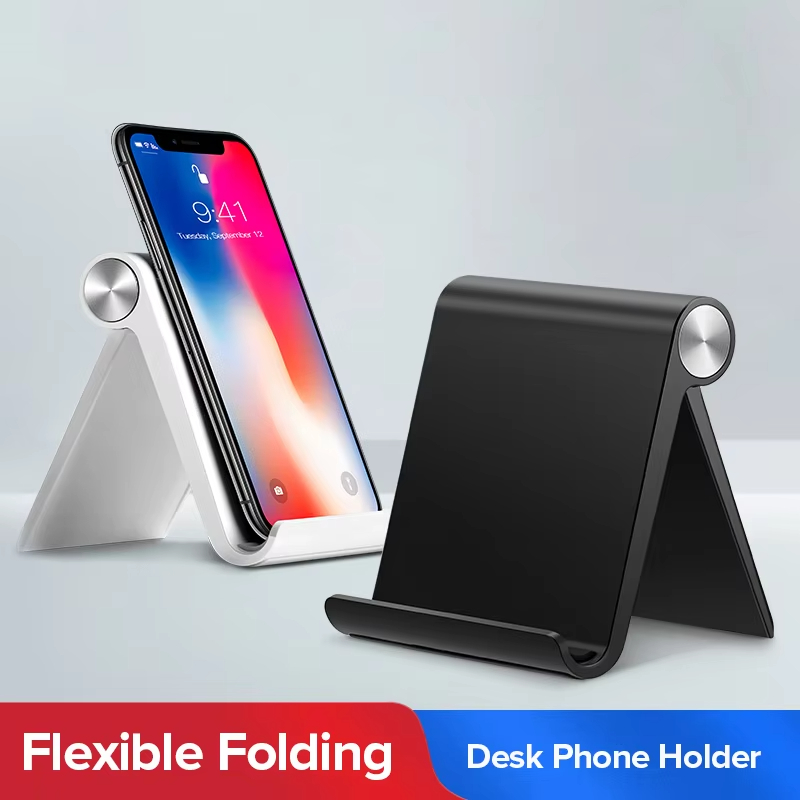 Mobile Pedestal Cabinet - ユニバーサル折りたたみ式デスクフォンホルダー、ポータブル調整可能なデスクトップフォンホルダー、ほとんどの携帯電話とタブレットに対応