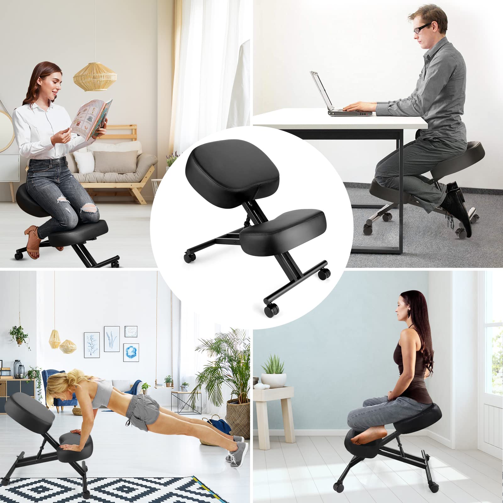 オフィス用のエルゴノミクスニーリングチェア、家庭およびオフィ - Office Furniture Commercial のレビューと価格