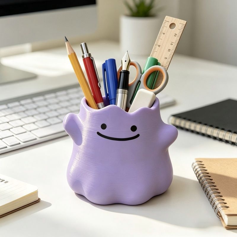 漫画キャラクターペンホルダー クリエイティブ収納オーガナイザ - Office Furniture Table のレビューと価格