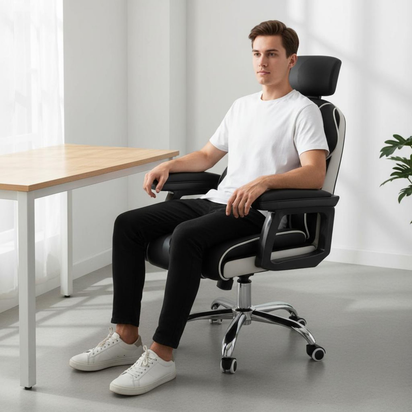 人間工学に基づいたゲーミングチェア、高さ調節可能、ハイバック - Office Furniture Commercial のレビューと価格