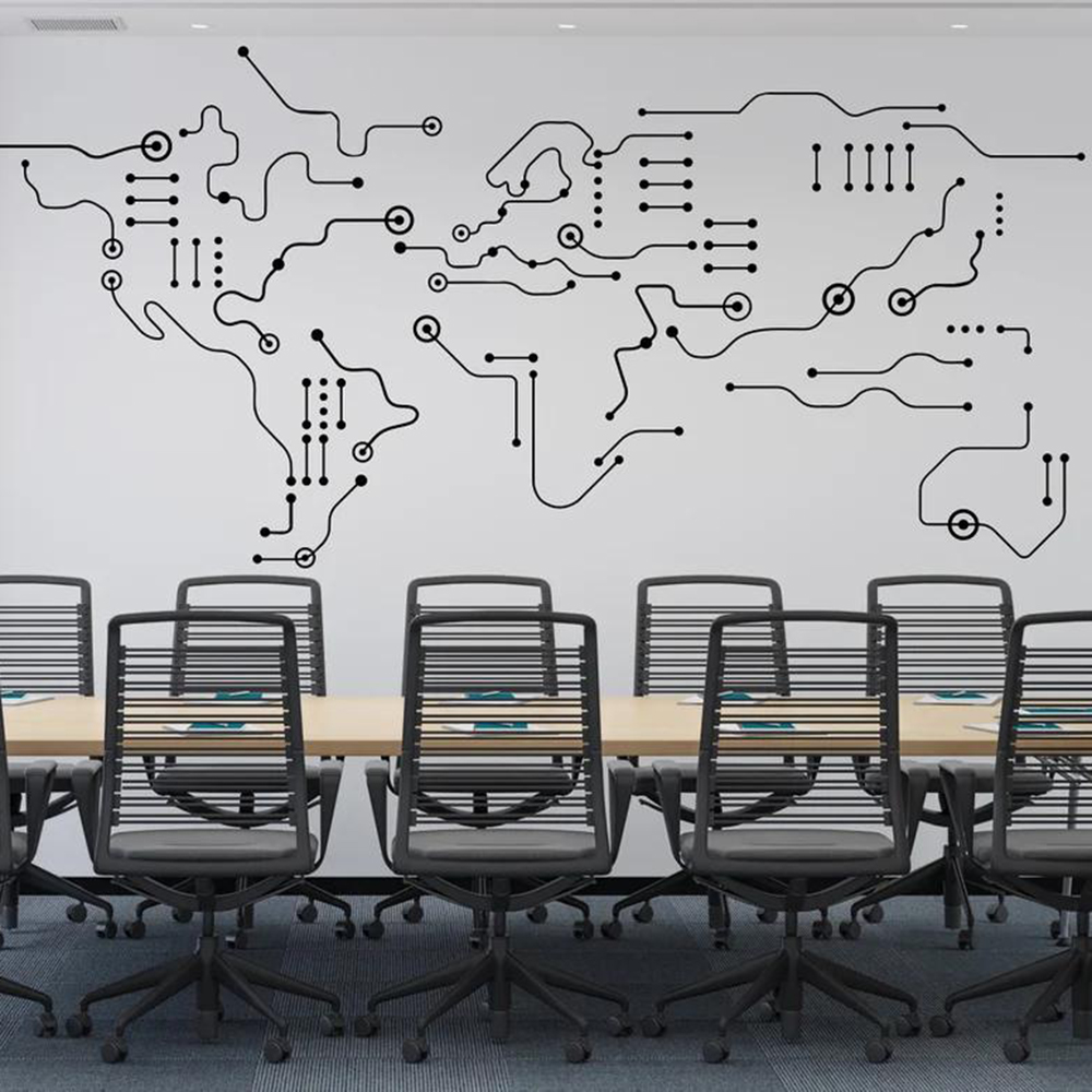 回路基板世界地図壁のステッカー技術コンピュータそれソフトウェ - Office Furniture World のレビューと価格