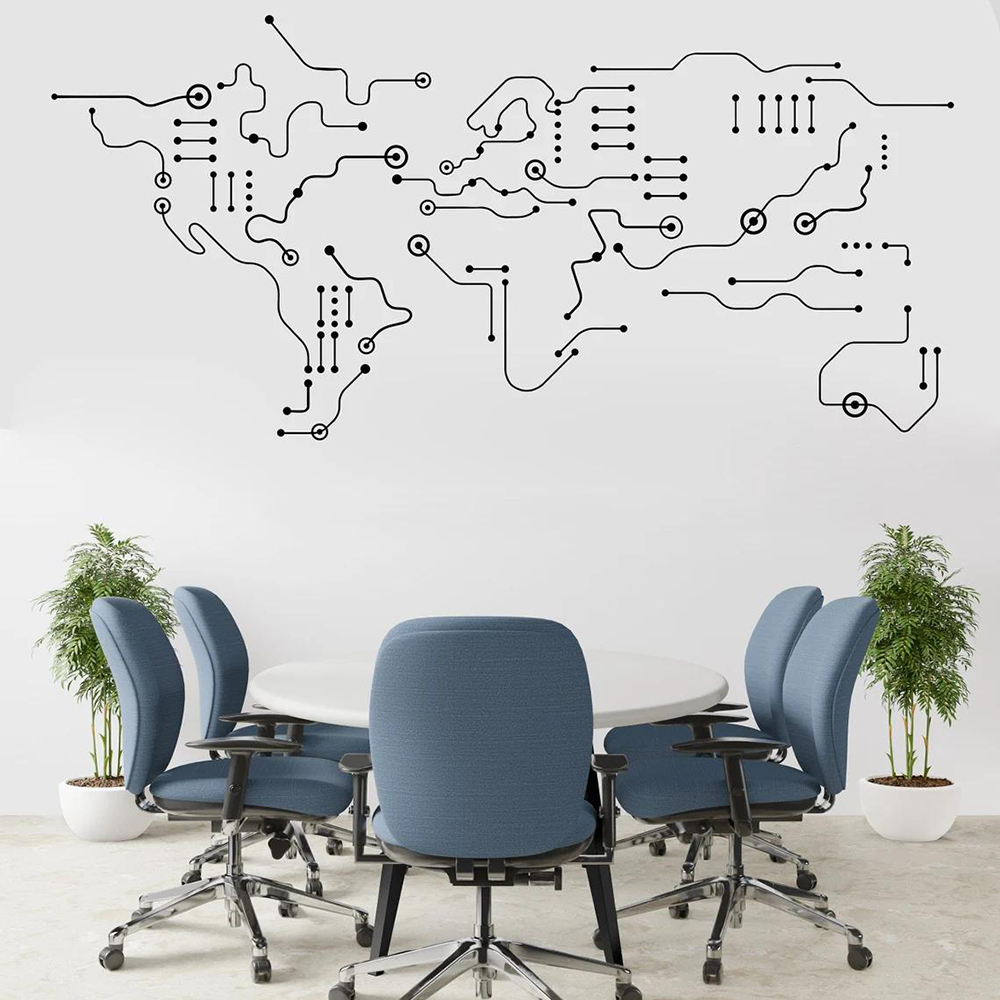 回路基板世界地図壁のステッカー技術コンピュータそれソフトウェ - Office Furniture World のレビューと価格