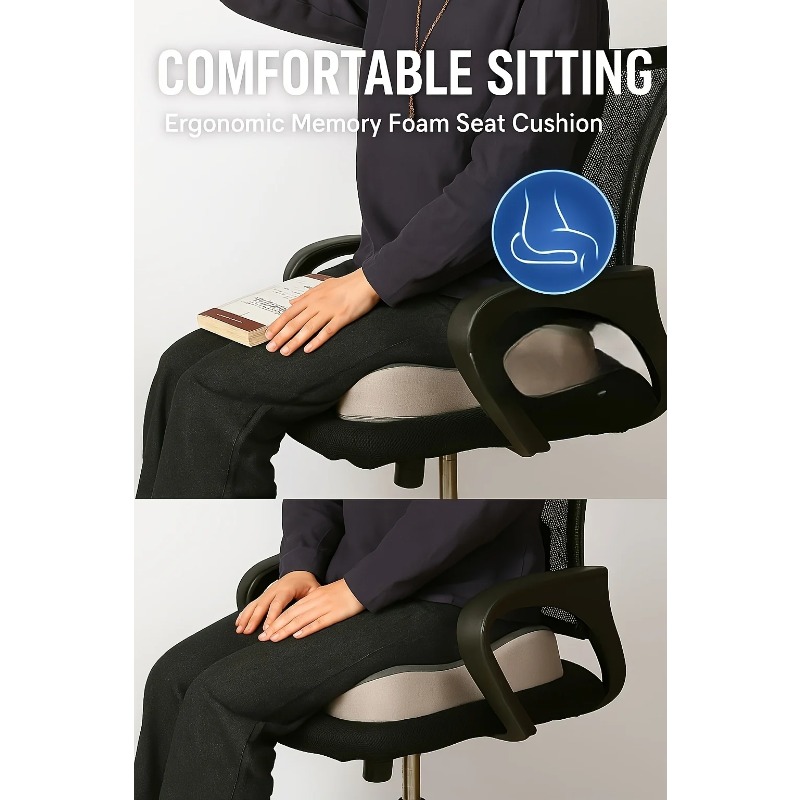 人間工学に基づいたメモリーフォームシートクッション 1個、尾 - Office Furniture Ideas のレビューと価格